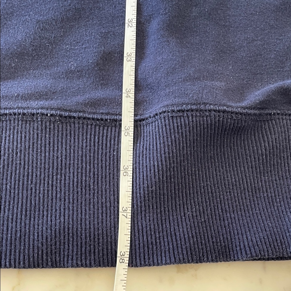 LAUREN JEANS CO. Ralph Lauren Navy Blue Cotton Knit Sweater Dress M Vintage - Picture 13 of 15